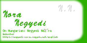 nora negyedi business card